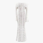 Off-Shoulder Lace Maxi Dress