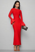 Jensen Rhinestone Bandage Maxi Dress