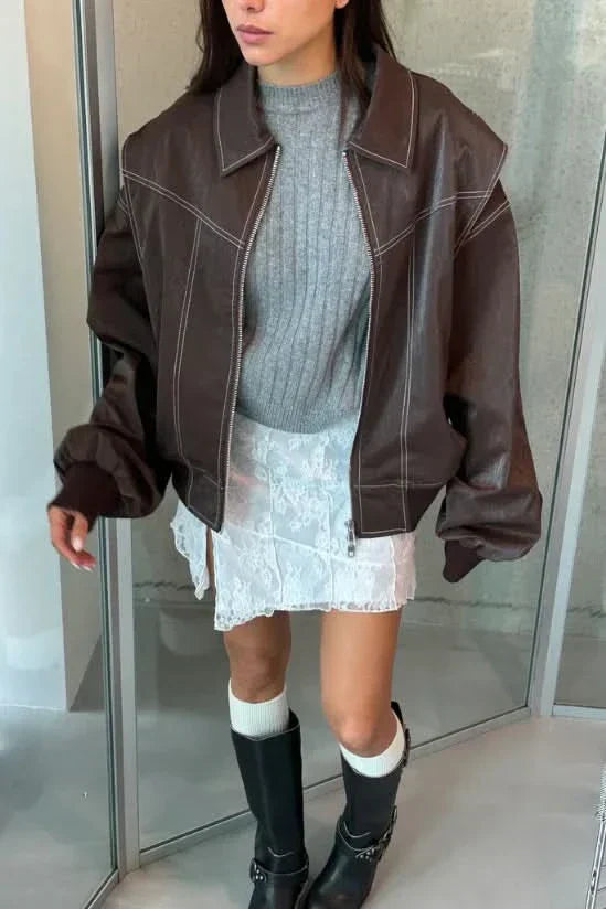 Sammyjane Red Leather Jacket