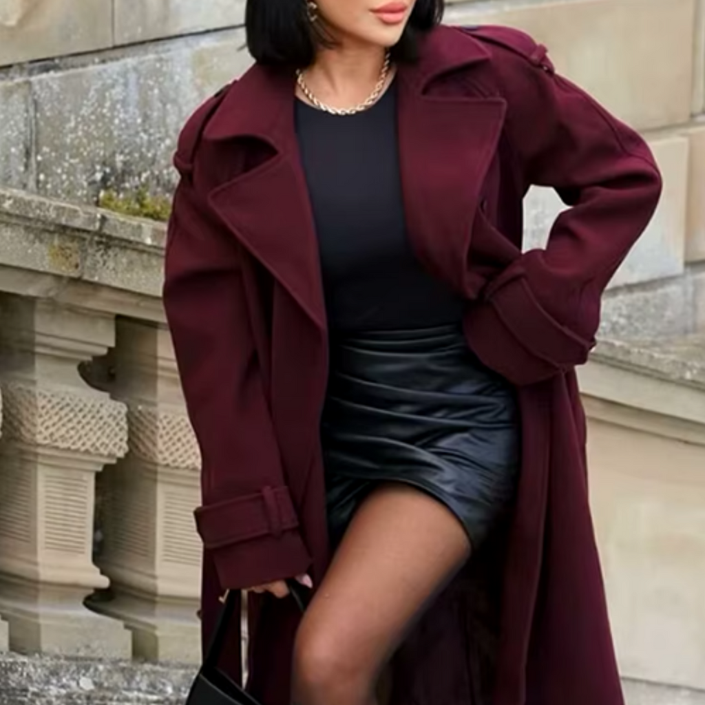 | Elegant burgundy coat