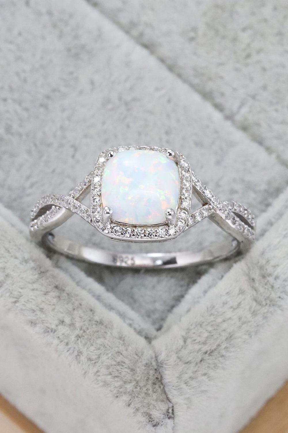Blue Zone Planet | Opal Contrast Crisscross Ring