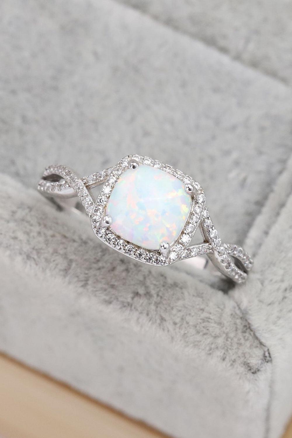 Blue Zone Planet | Opal Contrast Crisscross Ring