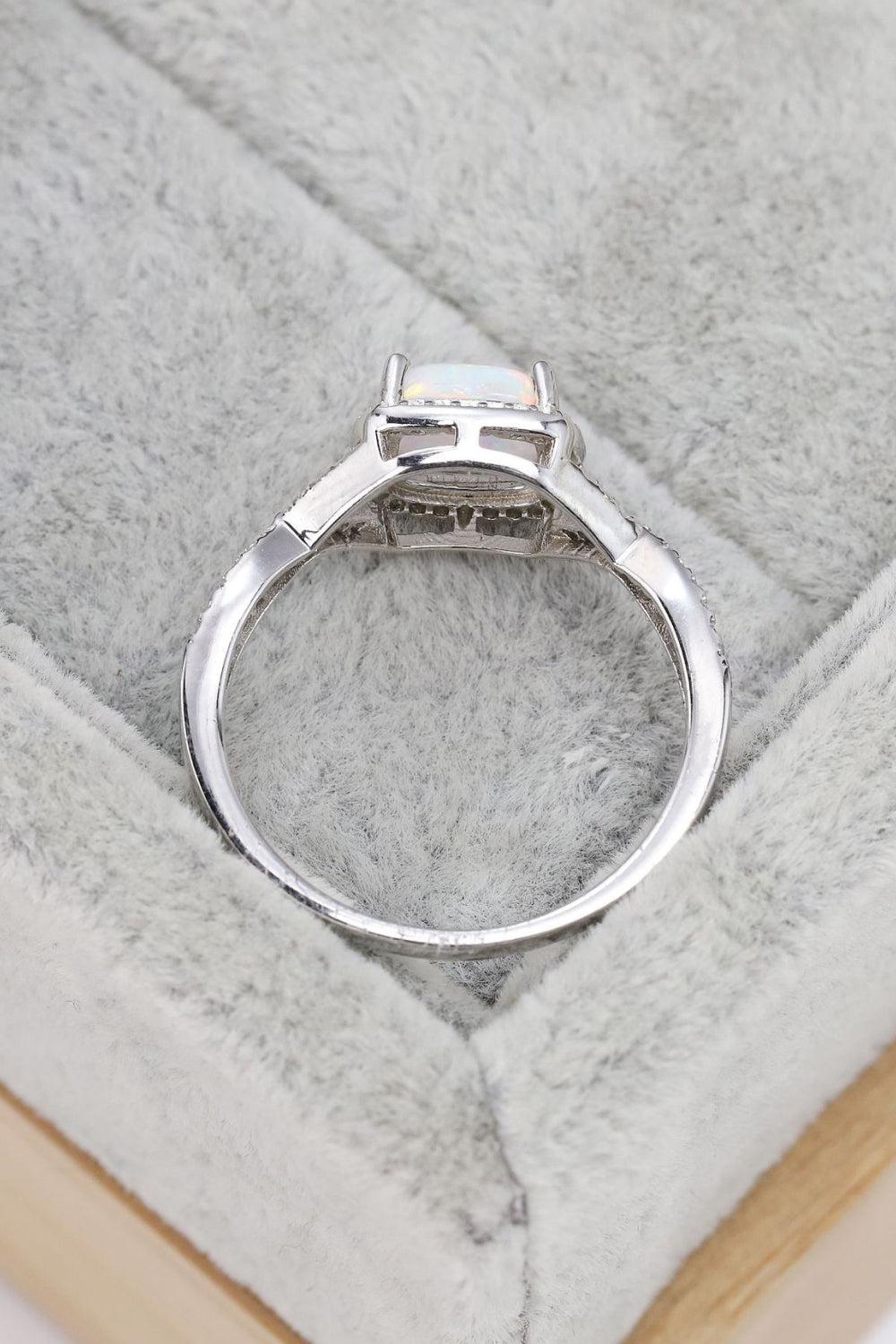 Blue Zone Planet | Opal Contrast Crisscross Ring