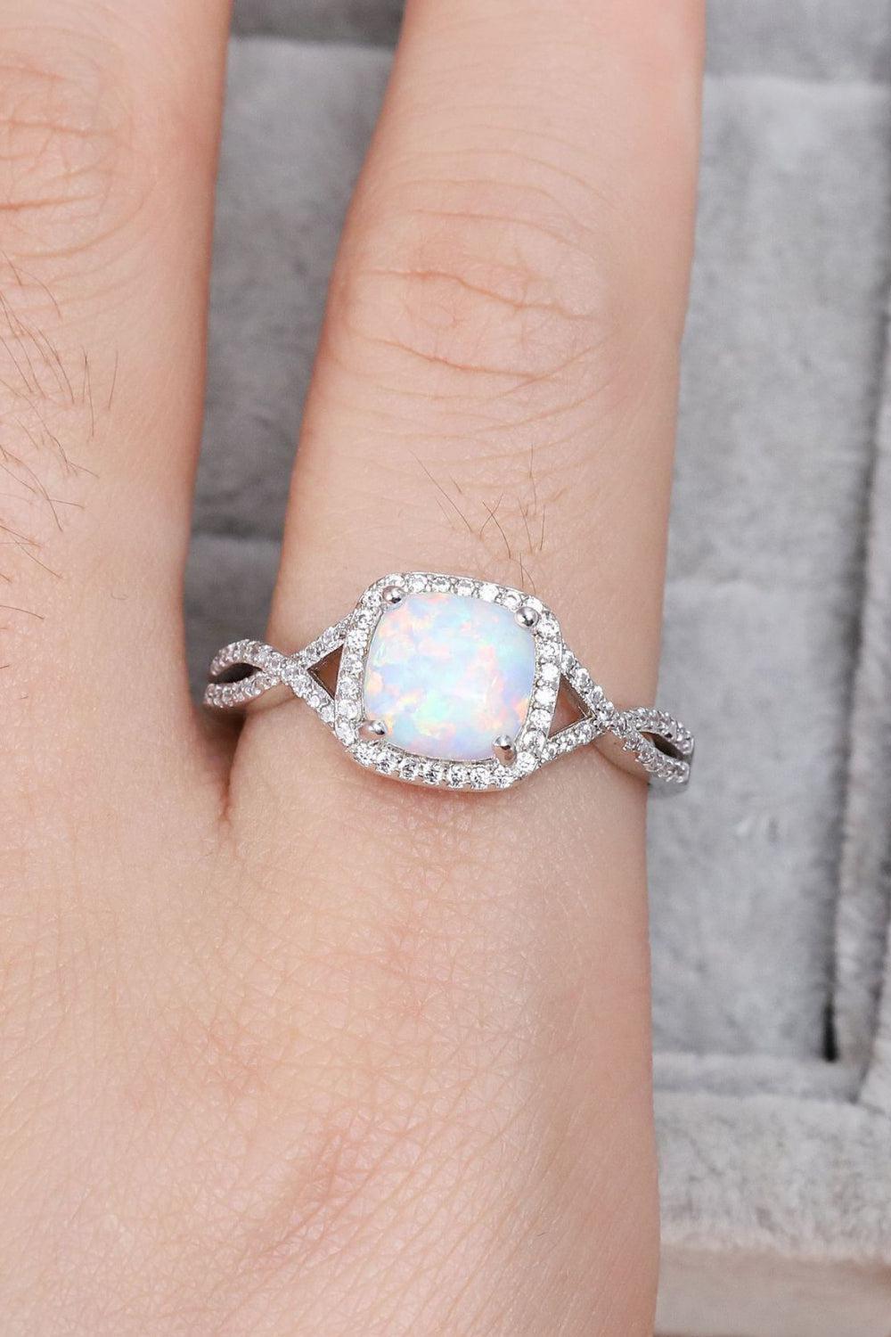 Blue Zone Planet | Opal Contrast Crisscross Ring