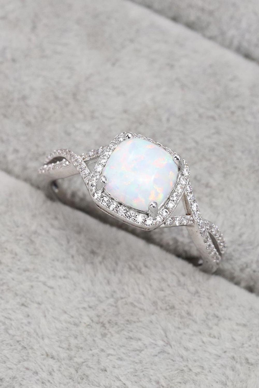Blue Zone Planet | Opal Contrast Crisscross Ring