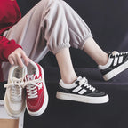 Outdoor Runners Jogging Sneaker Women Canvas Casual Walking Shoes Autumn Fashion Flat Without Heel Spring Girls Tennis Trainers