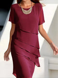 Harriet Statement Pleated Chiffon Dress Evening Wear Edit