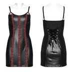 Studded Grommet Spaghetti Strap Cut Out Bodycon Mini Dress