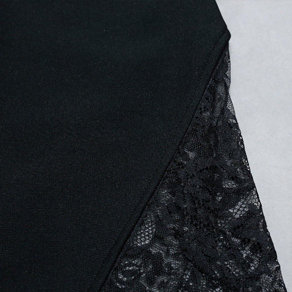 Strappy Sleeveless Lace Maxi Bandage Dress PZC1493