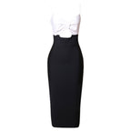 Strappy Sleeveless Midi Cut Out Bandage Dress PZL3010