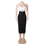 Strappy Sleeveless Midi Cut Out Bandage Dress PZL3010