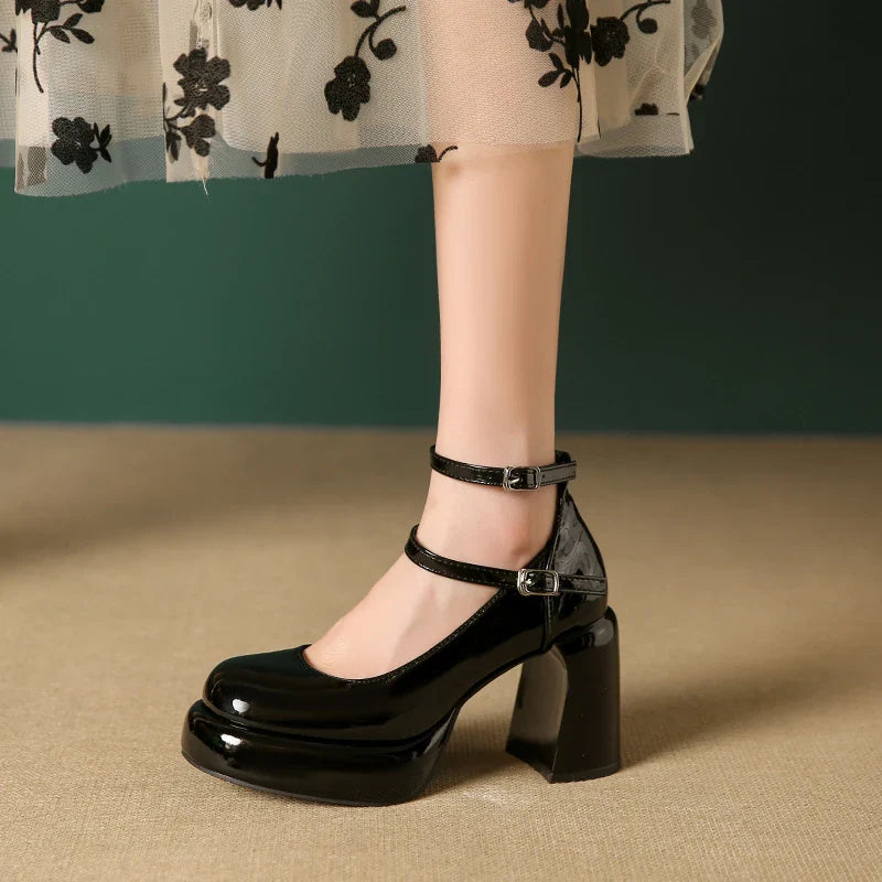 Patent Leather Mary Jane High Heels