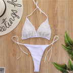 Pearl Beaded Bikini Set