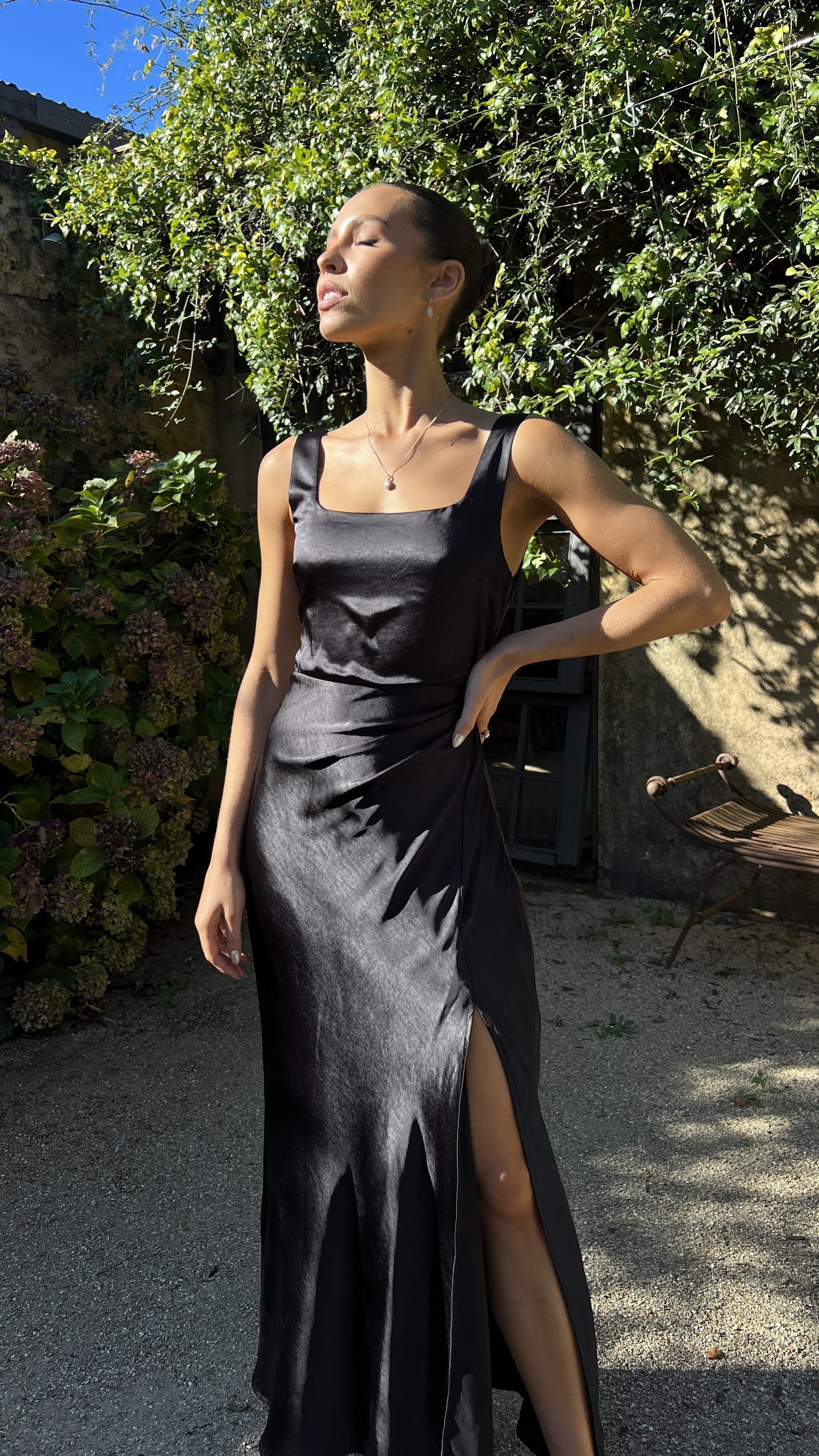 Sara Effortless Maxi Dress Black Premium Wardrobe Essential