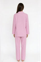 Plaid Blouse Cotton Two-piece Outfit