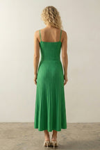 Pleated High Waist Knit Dress