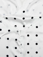Polka Dot Lace Trim Mini Dress