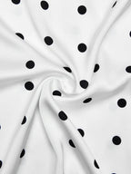 Polka Dot Lace Trim Mini Dress