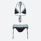 Polka Dot Ruffled Bikini Set