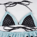 Polka Dot Ruffled Bikini Set