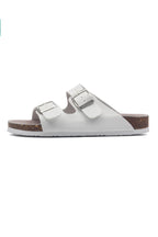 Printed Buckle Flat Sandals