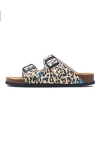Printed Buckle Flat Sandals