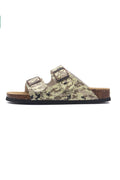Printed Buckle Flat Sandals
