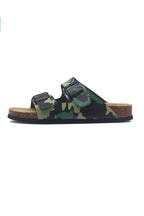 Printed Buckle Flat Sandals