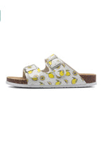Printed Buckle Flat Sandals
