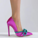 Shallow High Heel Pumps Elegant Women Wedding Banquet High Heel