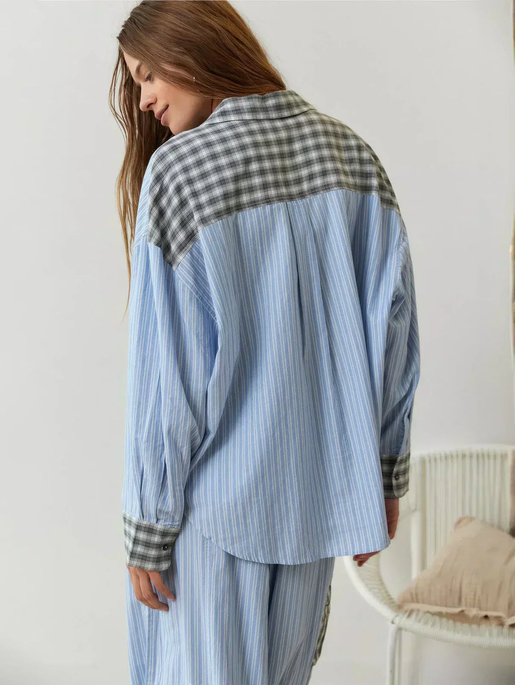 | Women Spring Plaid Two Piece Set