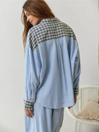 | Women Spring Plaid Two Piece Set
