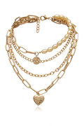 Layered Gothic Baroque Pearl Chunky Chain Necklace
