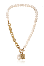 Baroque Pearl Angel Pendant Gothic Choker Necklace
