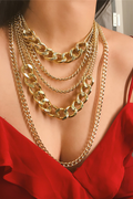 Layered Baroque Chain Necklace in Gothic Style