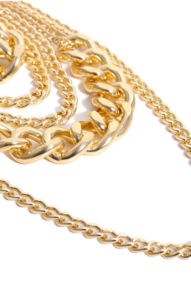 Layered Baroque Chain Necklace in Gothic Style
