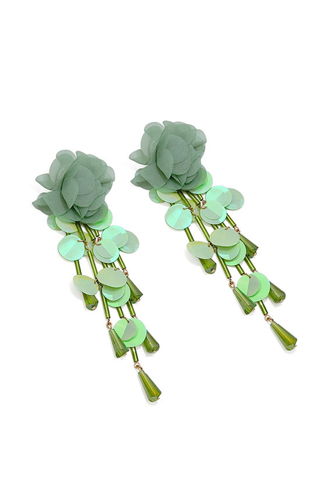 Sequin Flower Earrings