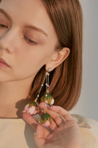 Tassel Earrings in Rose