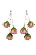 Tassel Earrings in Rose