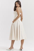 Samaria French Navy Corset Sundress