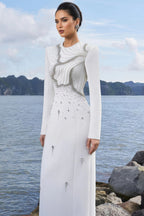Lalie Floral Crystal Embellished Maxi Dress