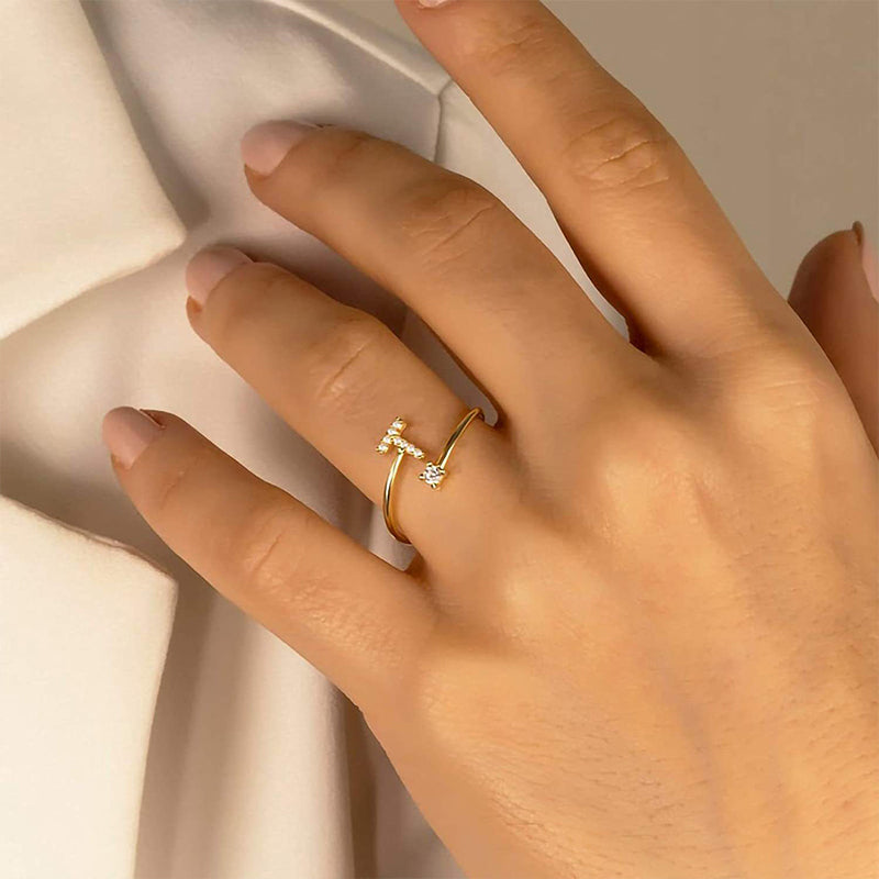Initial Sparkling Ring