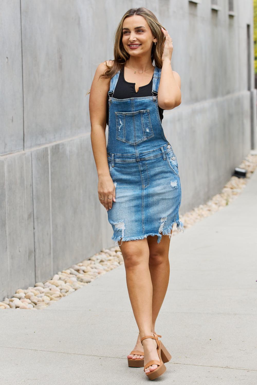 Blue Zone Planet | RISEN Olivia Denim Overall Mini Dress