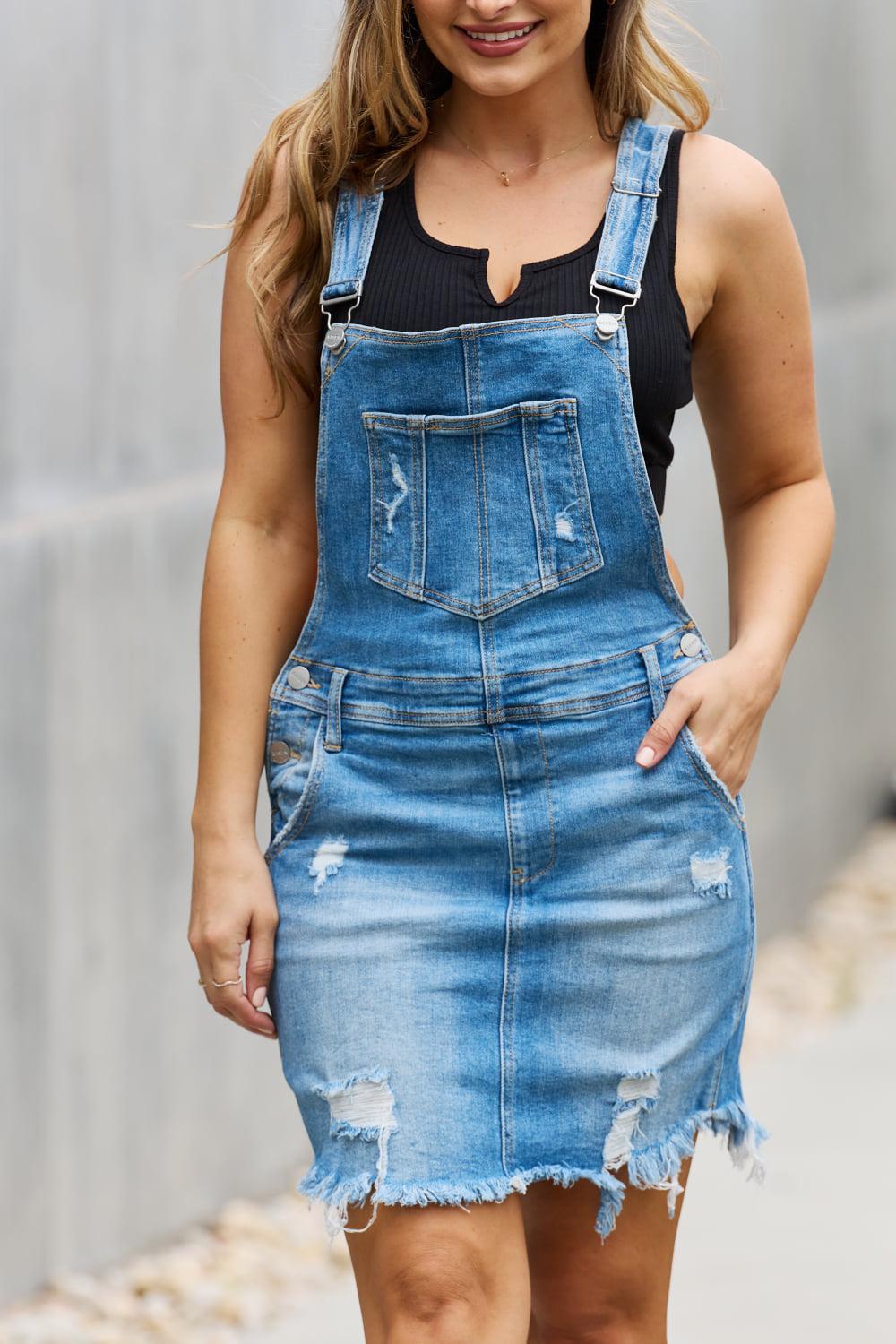 Blue Zone Planet | RISEN Olivia Denim Overall Mini Dress
