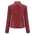 | Women's Classic Zip-up Biker Jacket