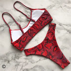 Red Snake Bikini Set