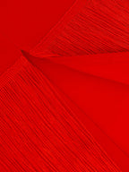 DressBetty - Red Tassel Dresses Sexy V-Neck Fringe Cocktail Event Party Outfits