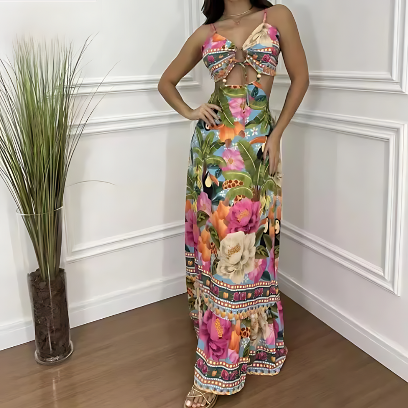 Harper Aesthetic Tropical Maxi Dress Evening Wear Edit