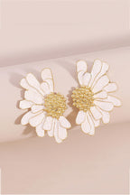 Retro Alloy Flower Stud Earrings