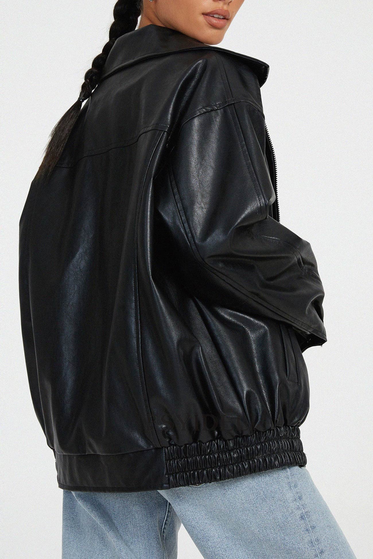 | Retro Solid PU Jacket